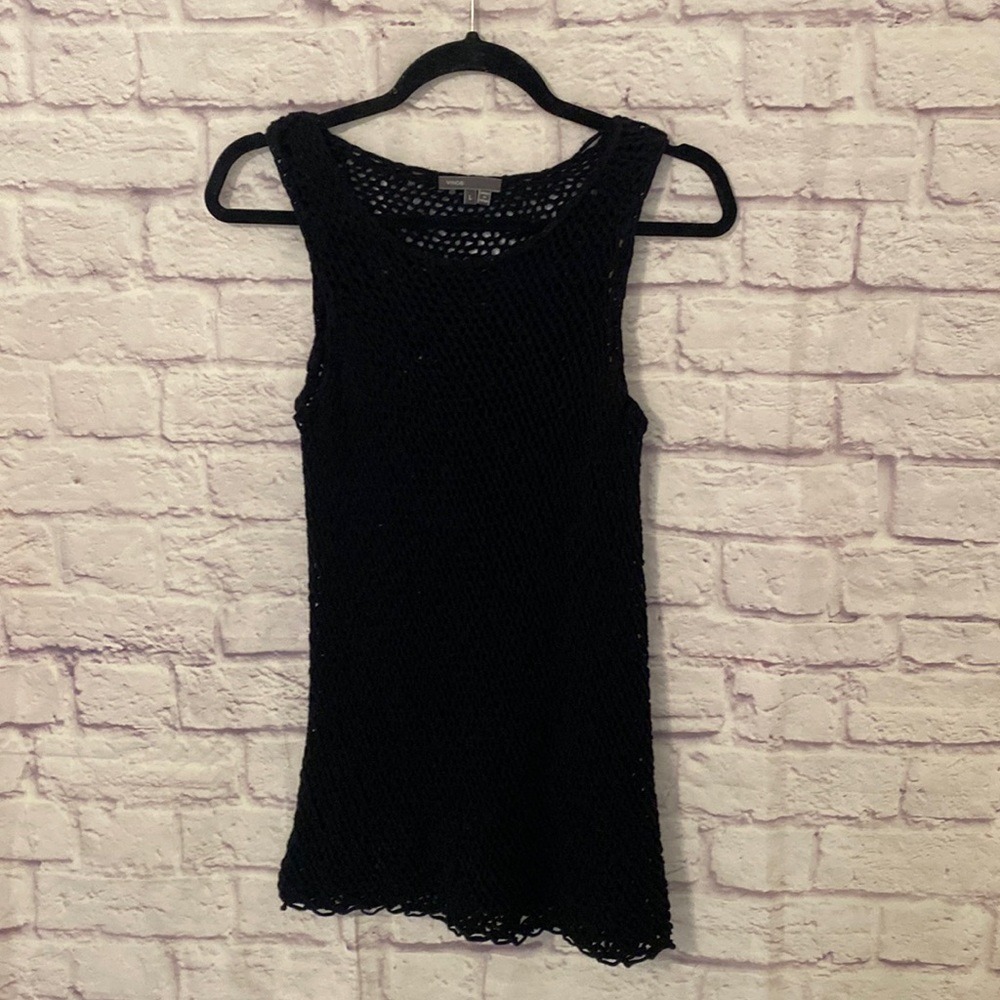 Vince crocheted long tank top